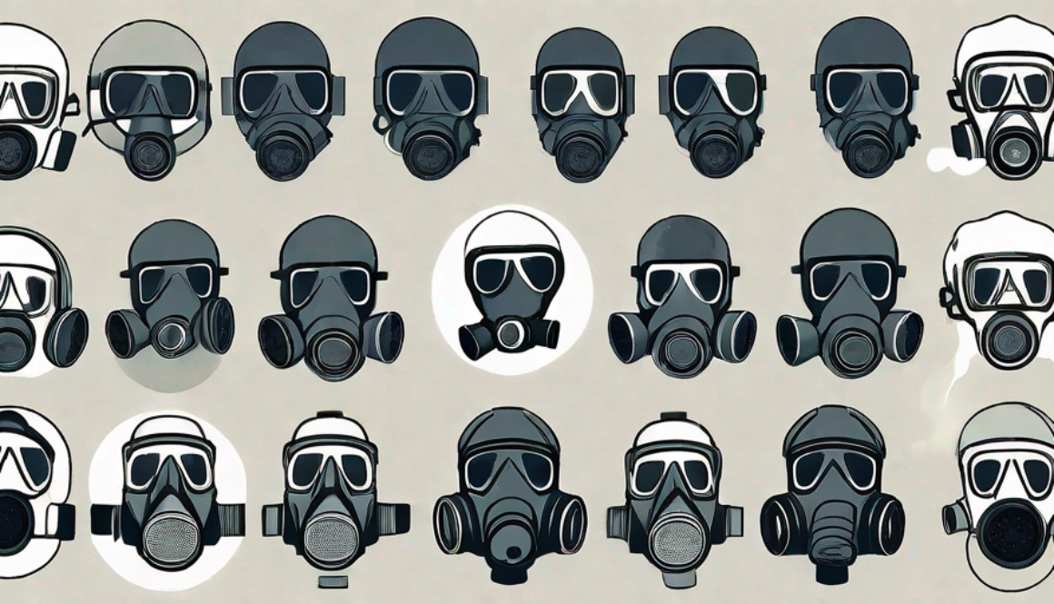 A variety of cbrn gas masks